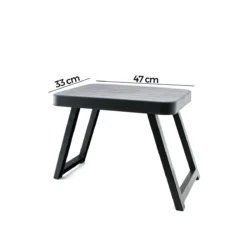 10 ADET KÜÇÜK= 47X33CM KAMP - PİKNİK MASASI SİYAH PLASTİK KATLANABİLİR AYAKLI=38CM