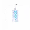 12 ADET LED CANDLE KAMP KÜÇÜK BOY= ÇAP:5CM - Y: 9CM PİLLİ LED MUM MİKA KRİSTAL PLASTİK YAKUT-13635
