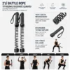 2'li Battle Rope Titreşimli Egzersiz Çubuğu, Yaylı Dalga Mekanizmalı Kol, Omuz, Göğüs, Sırt ve Core Antrenman Aleti