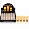 24 ADET BÜYÜK BOY PİLLİ KRİSTAL MİKA LED MUM ÇAP : 3.8CM YÜKSEKLİK : 9CM İ10-015