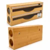 2IN1 AHŞAP BAMBU STREÇLİK - FOLYOLUK - HAVLULUK KESİCİ BIÇAK KANALLI