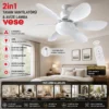 2İN1=TAVAN VANTİLATÖR - AVİZE LAMBA 40W KUMANDALI 6KNAT VNT-005