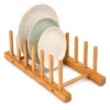 2PCS BAMBU - AHŞAP TEZGAH ÜSTÜ TABAKLIK - BULAŞIKLIK