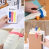 3’lü Otomatik Kitap Ayıracı – Akıllı Silikon Yer İmi Klips Seti, Okuma Severler İçin Pratik Kitap Aksesuarı
