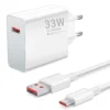 33W Hızlı Şarj Adaptörü – Type-C Kablolu, USB Çıkışlı, Akıllı Şarj Destekli Duvar Tipi Şarj Cihazı