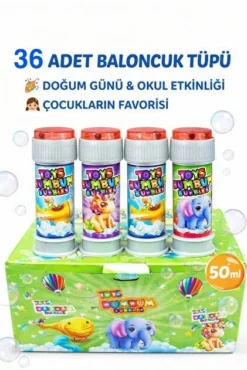 36 ADET BUMBUM BALONCUK KÖPÜK TÜPÜ