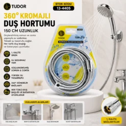 360° - METAL DUŞ HORTUMU 150CM VAKUMLU AMBALAJ