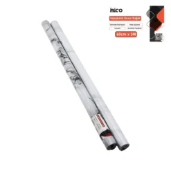 3MT X 60CM BEYAZ MERMER DESENLİ TEZGAH ÜSTÜ FOLYO STİCKER - DUVAR KAĞIT KENDİNDEN YAPIŞKANLI - EKO DEKORASYON - DAYANIKLI