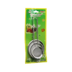 3PCS SET  MİNİ= 5-7-8CM TEL SÜZGEÇ METAL ÇERÇECE METAL SAP=8.5-10.5-10.5CM