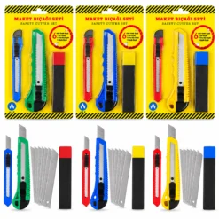 3PCS YEDEKLİ PLASTİK MAKET BIÇAK SETİ