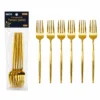 60 PARÇA GOLD YEMEK ÇATAL SETİ 21CM - 1 PAKET İÇİNDE 6 ADET VARDIR - 10 PAKET GÖNDERİLİR