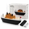 AROMA DIFFUSER GEMİ IŞIKLI HAVA NEMLENDİRİCİ BUHAR MAKİNE - KOKU GİDERİCİ 250ML KRD-8769