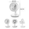 BEYAZ 12 INC EV - OFİS KOMPAKT - SESSİZ - İKİ KADEME MASAÜSTÜ VANTİLATÖR SF-7703