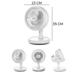 BEYAZ 12 INC EV - OFİS KOMPAKT - SESSİZ - İKİ KADEME MASAÜSTÜ VANTİLATÖR SF-7703