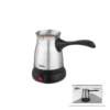 ÇELİK ELEKTRİKLİ CEZVE TÜRK KAHVE MAKİNESİ - 6FİNCAN=500ML 360° KABLOSUZ KULLANIM KATLANIR KULP SCM-9038