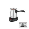 ÇELİK ELEKTRİKLİ CEZVE TÜRK KAHVE MAKİNESİ - 6FİNCAN=500ML 360° KABLOSUZ KULLANIM KATLANIR KULP 600W SCM-9039