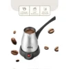 ÇELİK ELEKTRİKLİ CEZVE TÜRK KAHVE MAKİNESİ - 5FİNCAN=400ML 360° KABLOSUZ KULLANIM KATLANIR KULP 700W SCM-2967