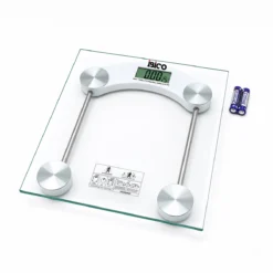 DİJİTAL - PİLLİ KARE BANYO BASKÜL TERAZİ TARTI LCD EKRAN 180KG/0.1G 30X30CM İ11-025
