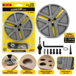 HASSAS DENGELEME - DARBE DAYANLIKLI AYARLI DELİK TESTERE PANÇ SET 45-130MM