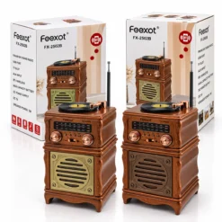 İBRELİ RADYO RETRO AM FM SW USB TYPE-C SARJLI BT TF USB AUX SPEAKER FX-2502B