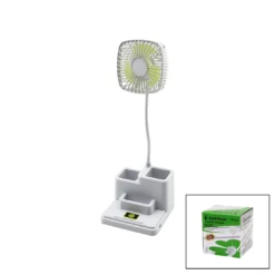 KALEMLİKLİ MASAÜSTÜ VANTİLATÖR USB ŞARJLI FAN:8.9CM- AKROBAT AYAK=23CM+KALEMLİK:36.5CM TELEFONLUK GS-270