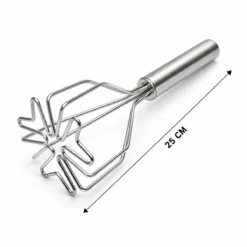 KALP ŞEKİL ÇAP: 9CM KROM SAPLI=12CM METAL PATATES EZİCİ TOPLAM UZUNLUK: 26CM