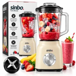 KREM TURBO EL BLENDER SETİ DOĞRAYICI - MİKSER - BLENDER 600W 2 KADEME HIZ 1.5LT CAM HAZNE SHB-7516