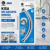 KUĞU EVYE - LAVABO KISA MİX BATARYA BORUSU KROM KAPLAMA - VAKUMLU - SÜZGEÇLİ UÇ