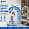 KUĞU EVYE - LAVABO UZUN DELTA MİX BATARYA BORUSU KROM KAPLAMA - VAKUMLU - SÜZGEÇLİ UÇ