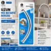KUĞU EVYE - LAVABO UZUN MİX BATARYA BORUSU KROM KAPLAMA - VAKUMLU - SÜZGEÇLİ UÇ