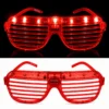 LED Işıklı Panjur Parti Gözlüğü Kırmızı Renk Shutter Gözlük