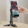 Masaüstü Telefon Standı 360 Derece Dönebilen Başlıklı Ayaklı Telefon Tripodu