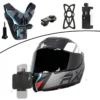 Motorsiklet Kask Önü Takılan Telefon Tutucu Aksiyon Kamerası Takılabilen Aparat- KASK DEĞİLDİR - SADECE APARAT GÖNDERİLİR