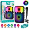 PL-4805 KARAOKE MİKROFONLU SPEAKER HOPARLÖR BT - SD - USB SARJLI RGB IŞIKLI DC 5V - AUX 8 INC BT-8109