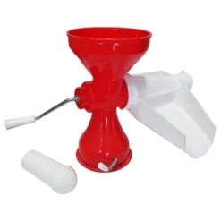 PLASTİK SÜZGEÇLİ - HAZNELİ SALÇA MAKİNESİ  METAL KOLLU EV YAPIMI FİRESİZ PRATİK KULLANIM BRKT-312007