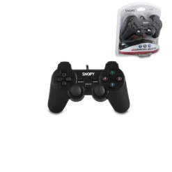 PS3 SİYAH OYUN KOLU ANALOG TİTREŞİMLİ USB KABLO 15 TUŞ - 2 ANALOG - 8 YÖN TETİKLEYİCİ 1.8MT KABLO