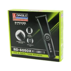 SAÇ SAKAL KESME - TRAŞ MAKİNESİ FİŞ ŞARJLI=LED GÖSTERGE AYARLI BIÇAK=0.1-05MM RD-6050X G-POWERG-PLUS