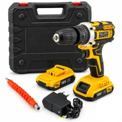 SARI 1850 RPM STANLIY-CORDLESS 18W ŞARJLI MATKAP SETİ ÇANTALI YEDEK BATARYA ATS1402