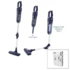 SİNBO SVC-8625 DİKEY ELEKTRİKLİ PRATİK SÜPÜRGE ERGOMİK KATLANABİLİR BORU - ESNEK HAREKET 600W MOTOR - 3 HEPA FİLTRE