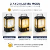 SOLAR - GÜNEŞ ENERJİLİ USB ŞARJLI NOSTALJİ SOLAR LAMBA 1500mAh HS-234