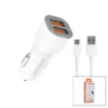 TYPE-C - KABLOLU OTO - ARAÇ ÇAKMAKLIK ŞARJ BAŞLIK SET 15.5W - 1MT KABLO HY-X46