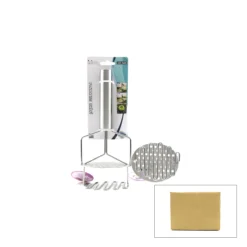 YAY ŞEKİL - ZİGZAG METAL SAPLI METAL PATATES EZİCİ